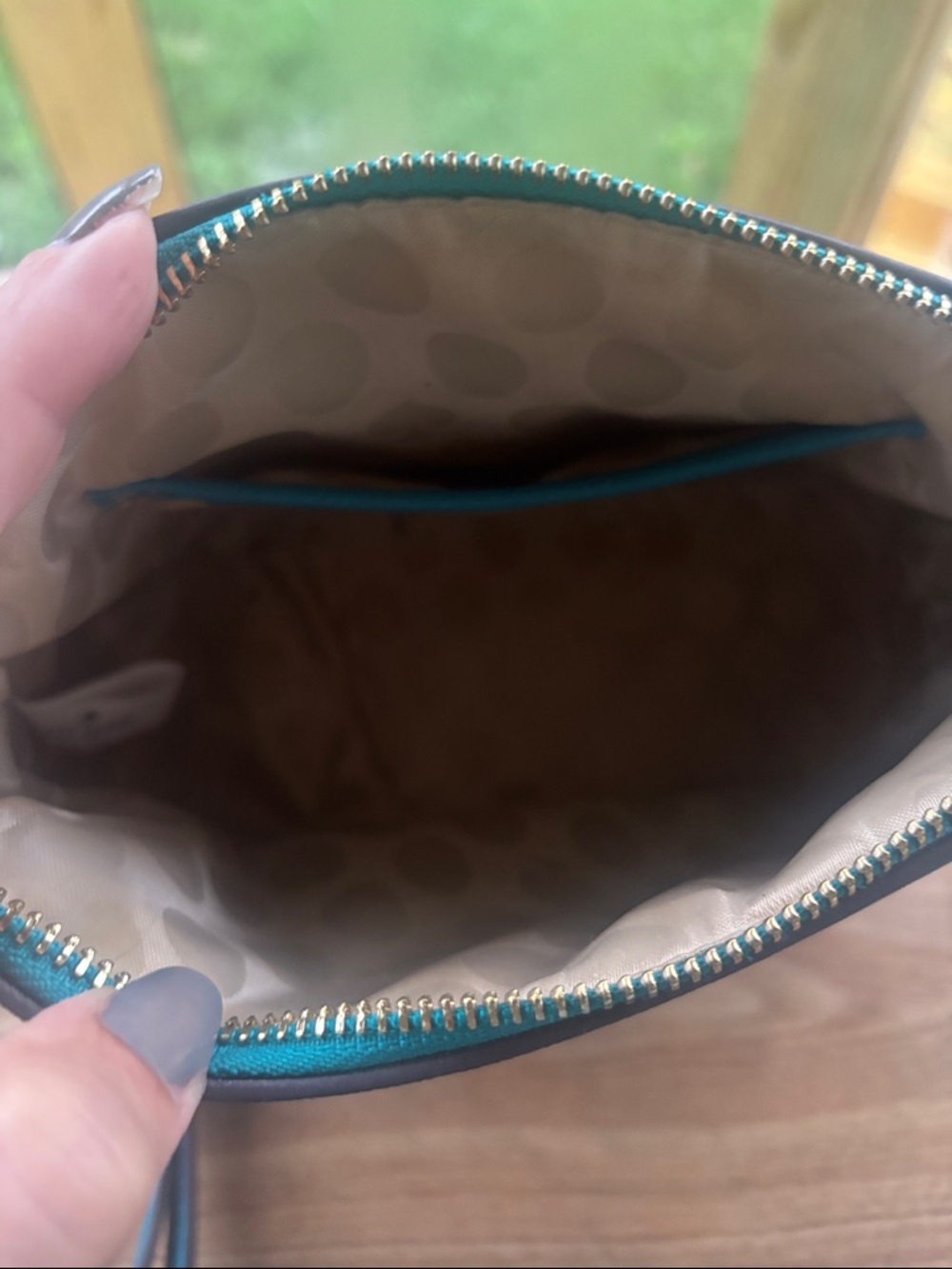 kate spade Teal Saffiano Leather Crossbody - Picture 4 of 5